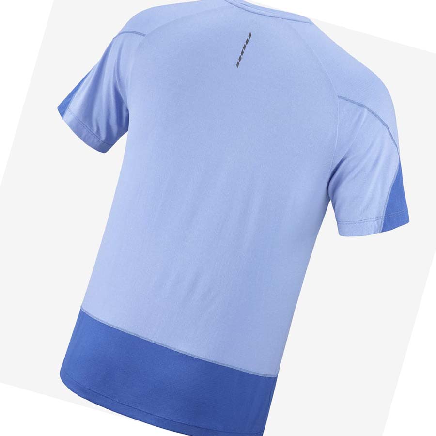 Camiseta Salomon CROSS RUN GRAPHIC Hombre Azules | MX 3226QMA